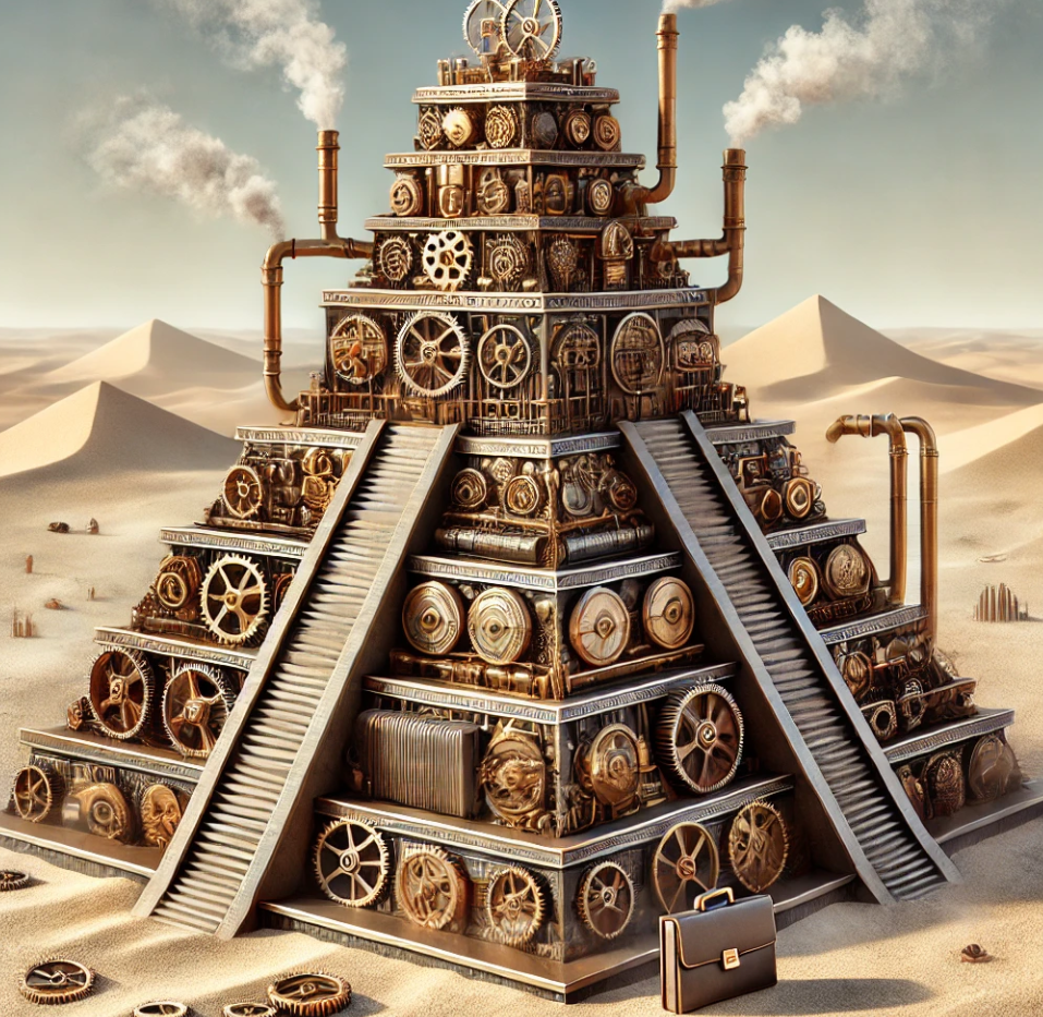 Steam punk ziggurat pyramid