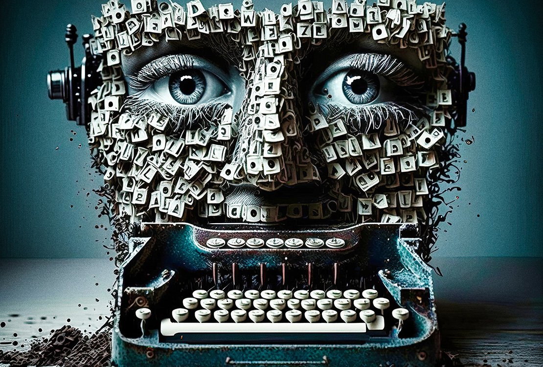 Stylish typewriter graphic