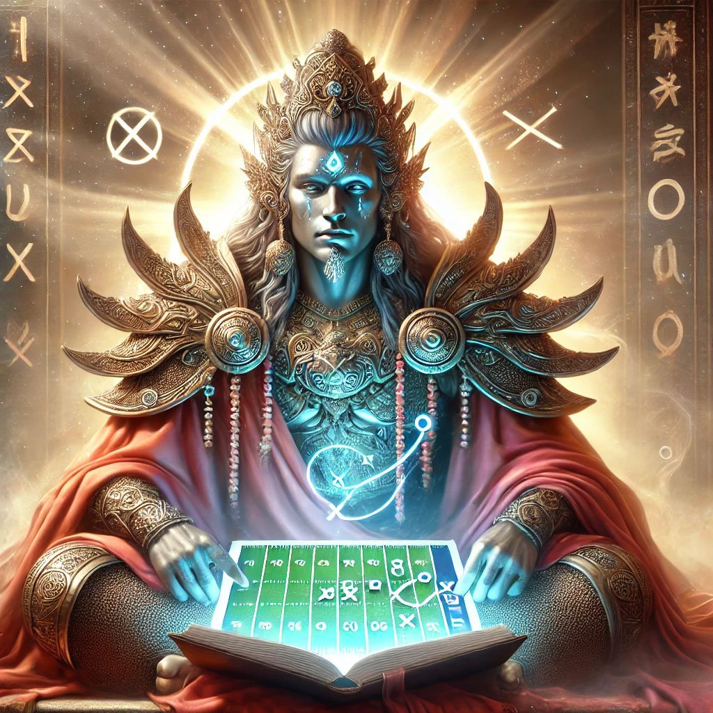 Enlightened Warrior Reading Football Playbook